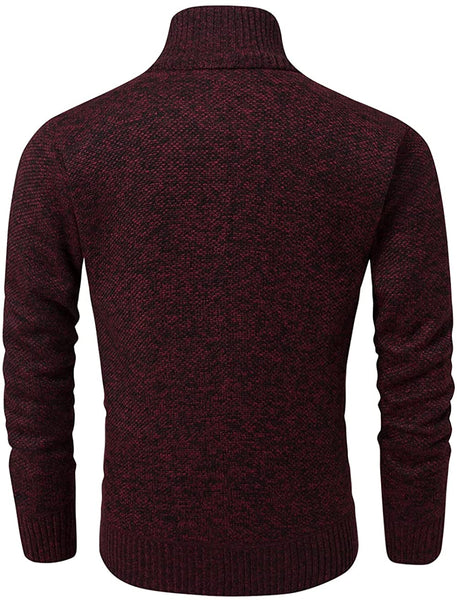 Men's Classic Brick Red Soft Knitted Cardigan Sweaters