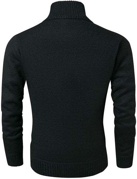 Men's Classic Black Soft Knitted Cardigan Sweaters