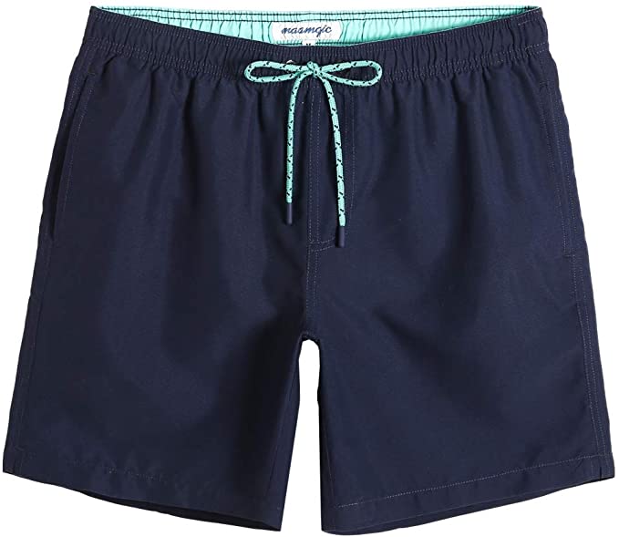 Men's Solid Navy Swim Shorts