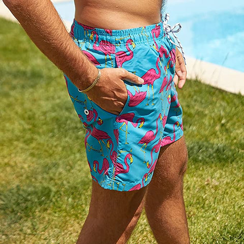 Men's Flamingo Skyblue Swim Shorts