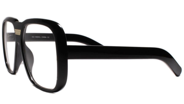 Men's Vintage Style Black Clear Frames