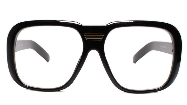 Men's Vintage Style Black Clear Frames